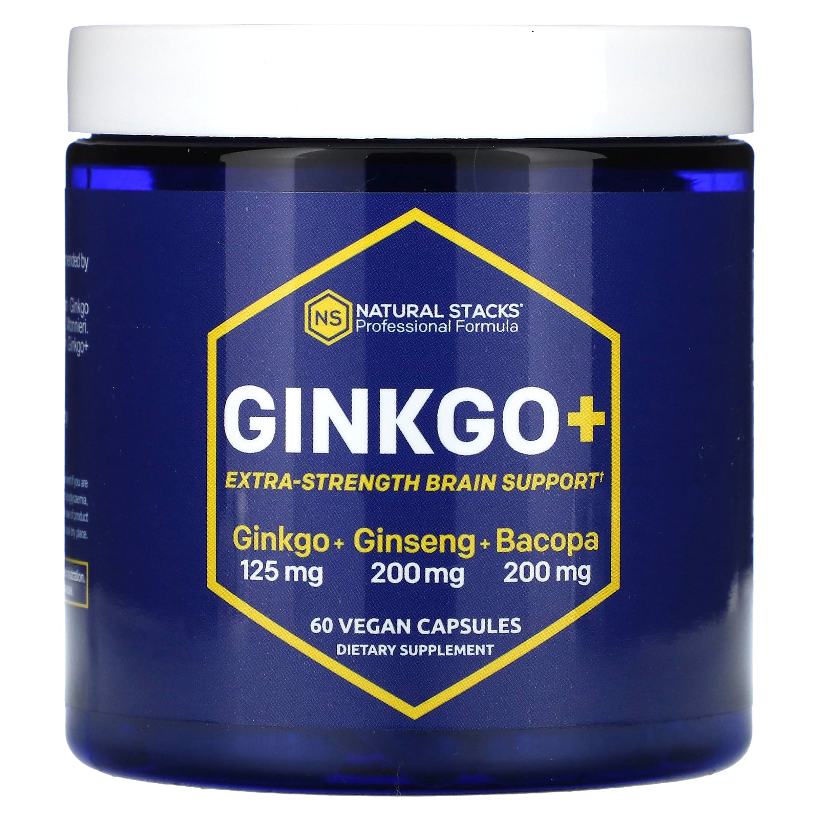 Natural Stacks, Ginkgo+ Brain Support, 60 Vegan Capsules