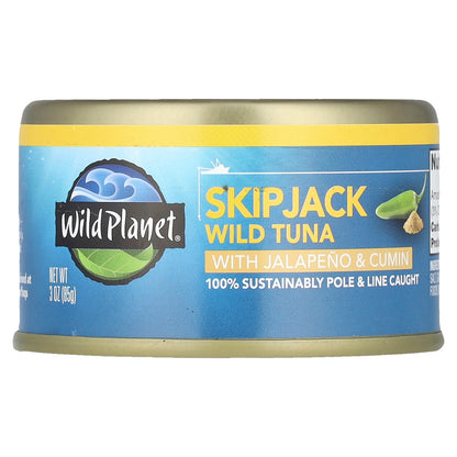 Wild Planet, SkipJack Wild Tuna with Jalapeno & Cumin, 3 oz (85 g)