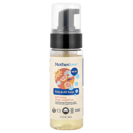 Motherlove, Baby & All Soap, Refreshing Ginger Grapefruit , 5.7 fl oz (168 ml)