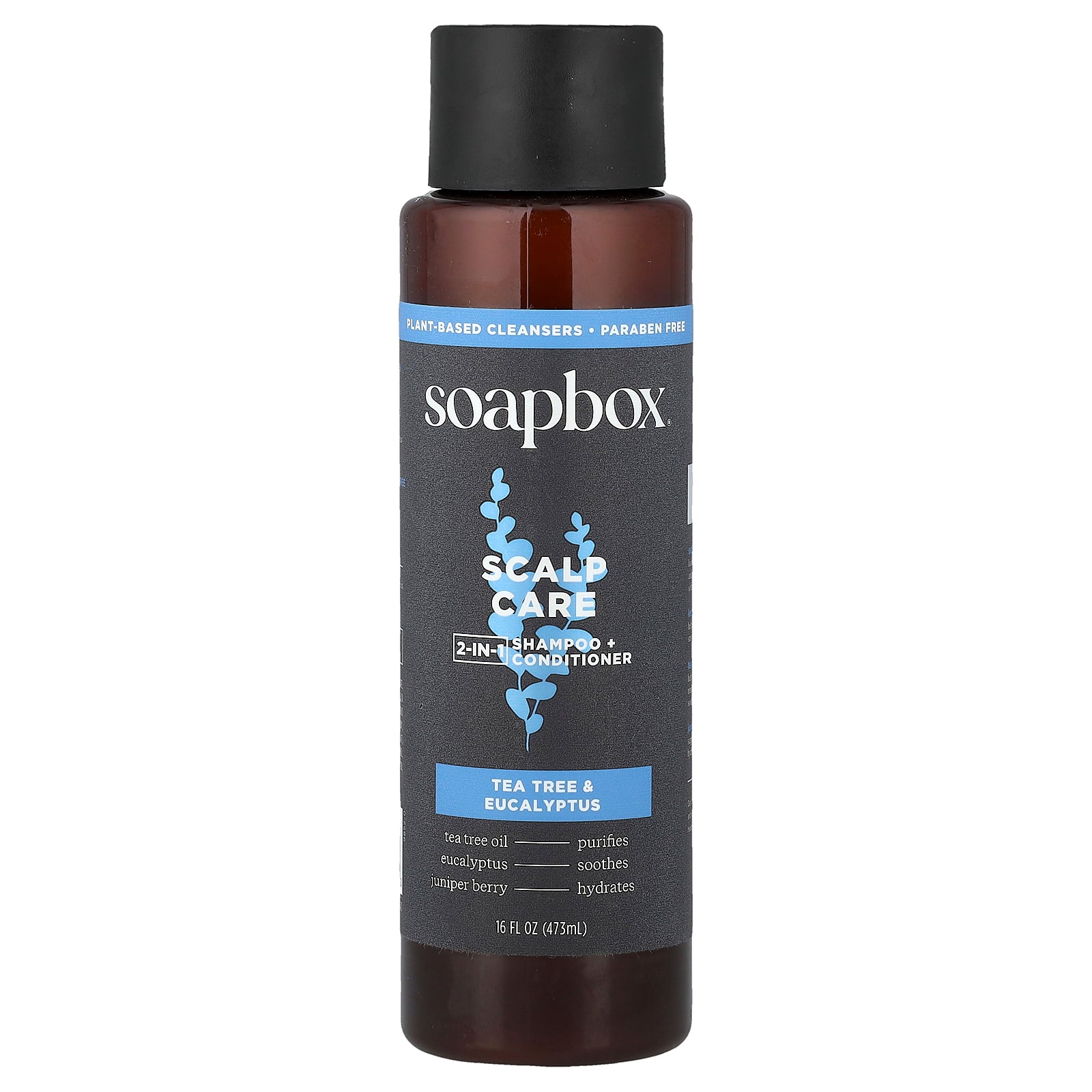 Soapbox, Scalp Care, 2-In-1 Shampoo + Conditioner, Tea Tree & Eucalyptus, 16 fl oz (473 ml)