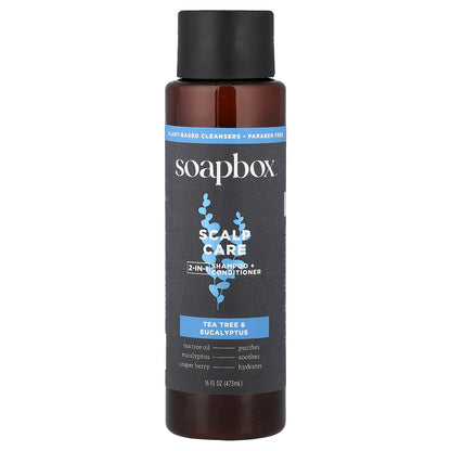 Soapbox, Scalp Care, 2-In-1 Shampoo + Conditioner, Tea Tree & Eucalyptus, 16 fl oz (473 ml)