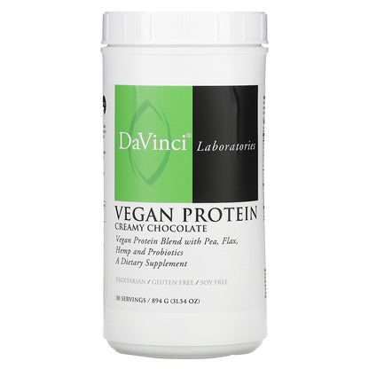 DaVinci Laboratories, Vegan Protein, Creamy Chocolate, 31.54 oz  (894 g)