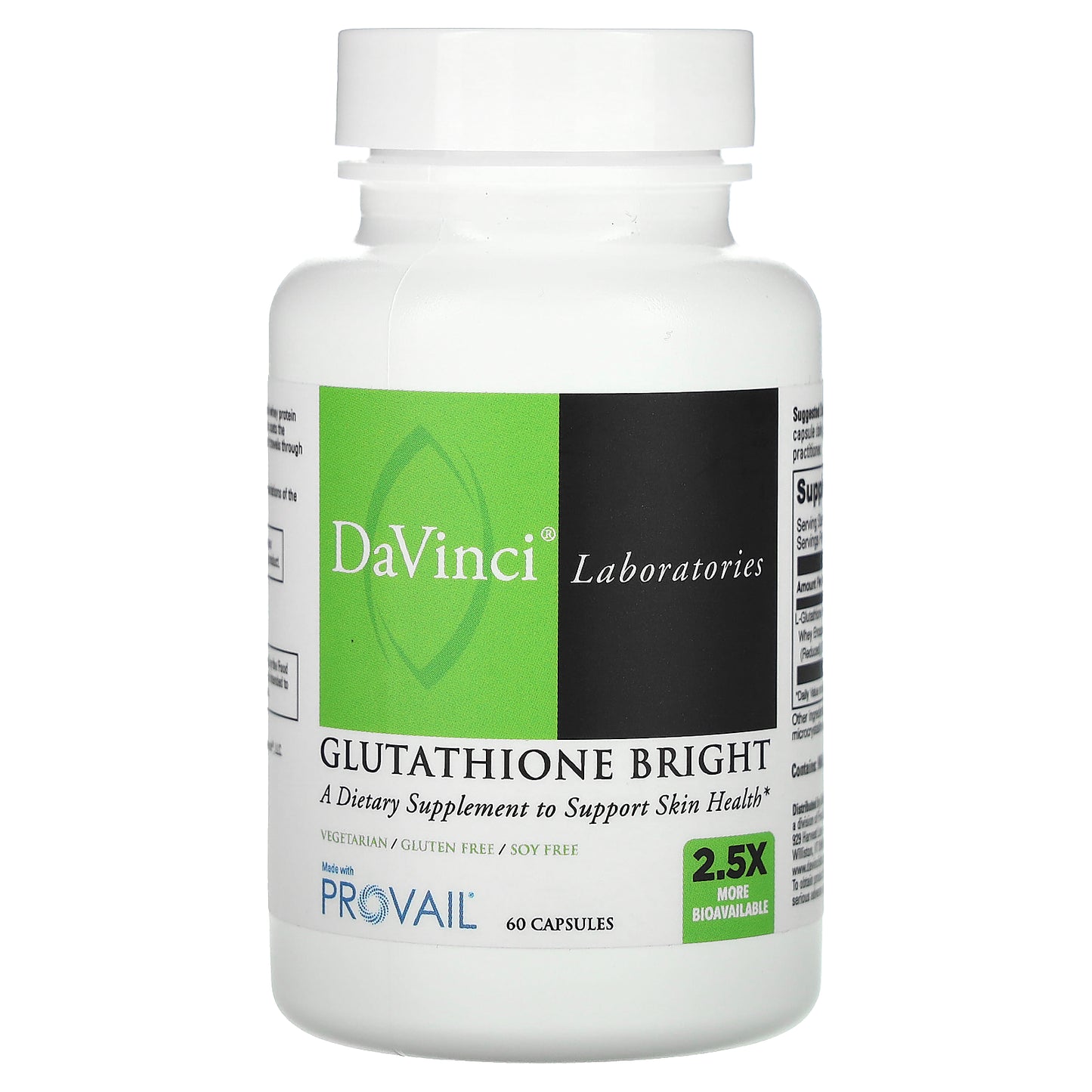 DaVinci Laboratories, Glutathione Bright, 200 mg, 60 Capsules