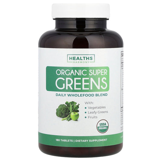 Healths Harmony, Organic Super Greens, 180 Tablets