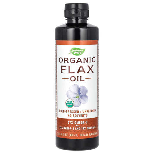 Nature's Way, Organic Flax Oil, 16 fl oz (480 ml)