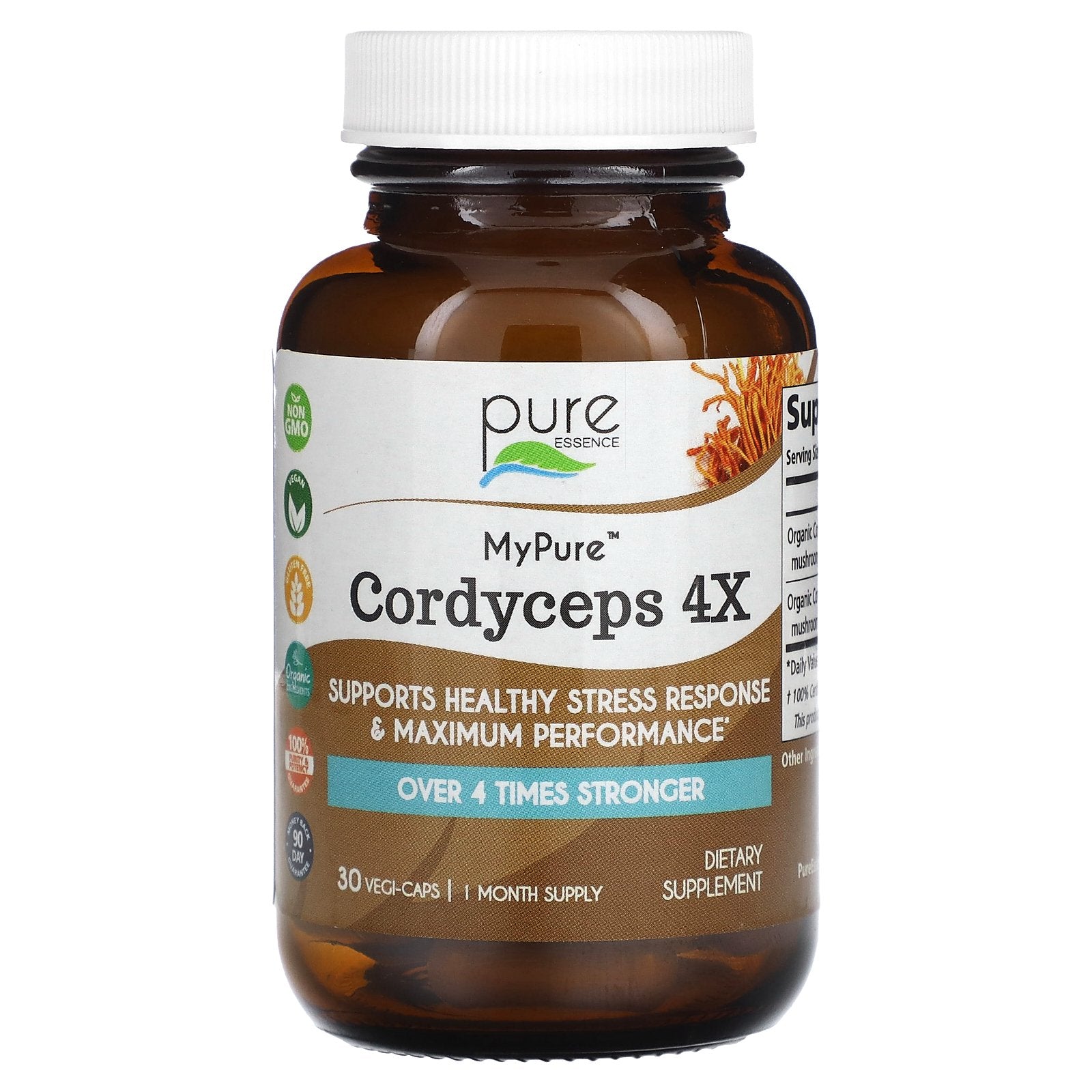 Pure Essence, MyPure, Cordyceps 4X, 30 Vegi-Caps