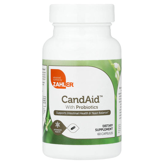 Zahler, CandAid™ With Probiotics, 60 Capsules