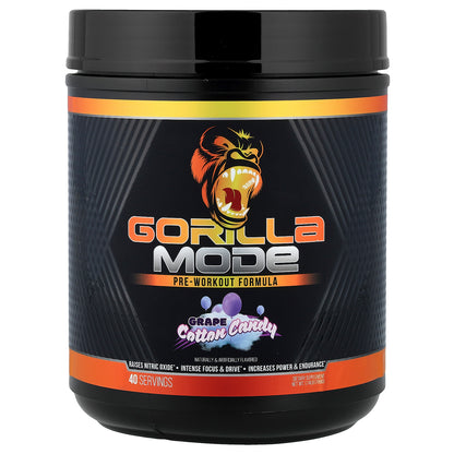 Gorilla Mind, Mode, Pre-Workout Formula, Grape Cotton Candy, 1.74 lb (788 g)