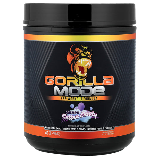 Gorilla Mind, Mode, Pre-Workout Formula, Grape Cotton Candy, 1.74 lb (788 g)