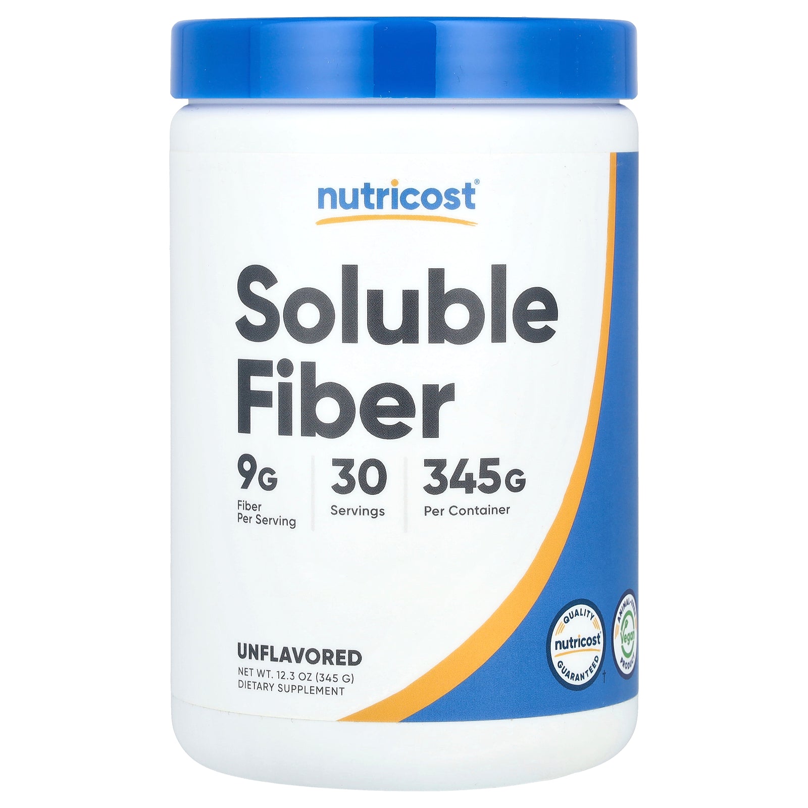 Nutricost, Soluble Fiber, Unflavored, 12.3 oz (345 g)