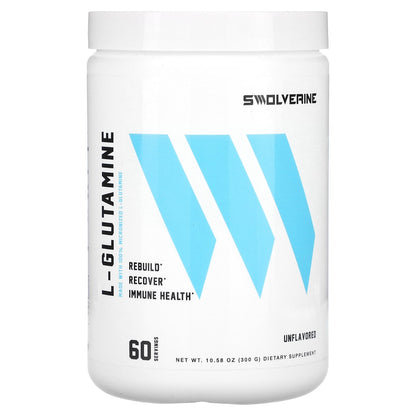 Swolverine, L-Glutamine, Unflavored, 10.58 oz (300 g)