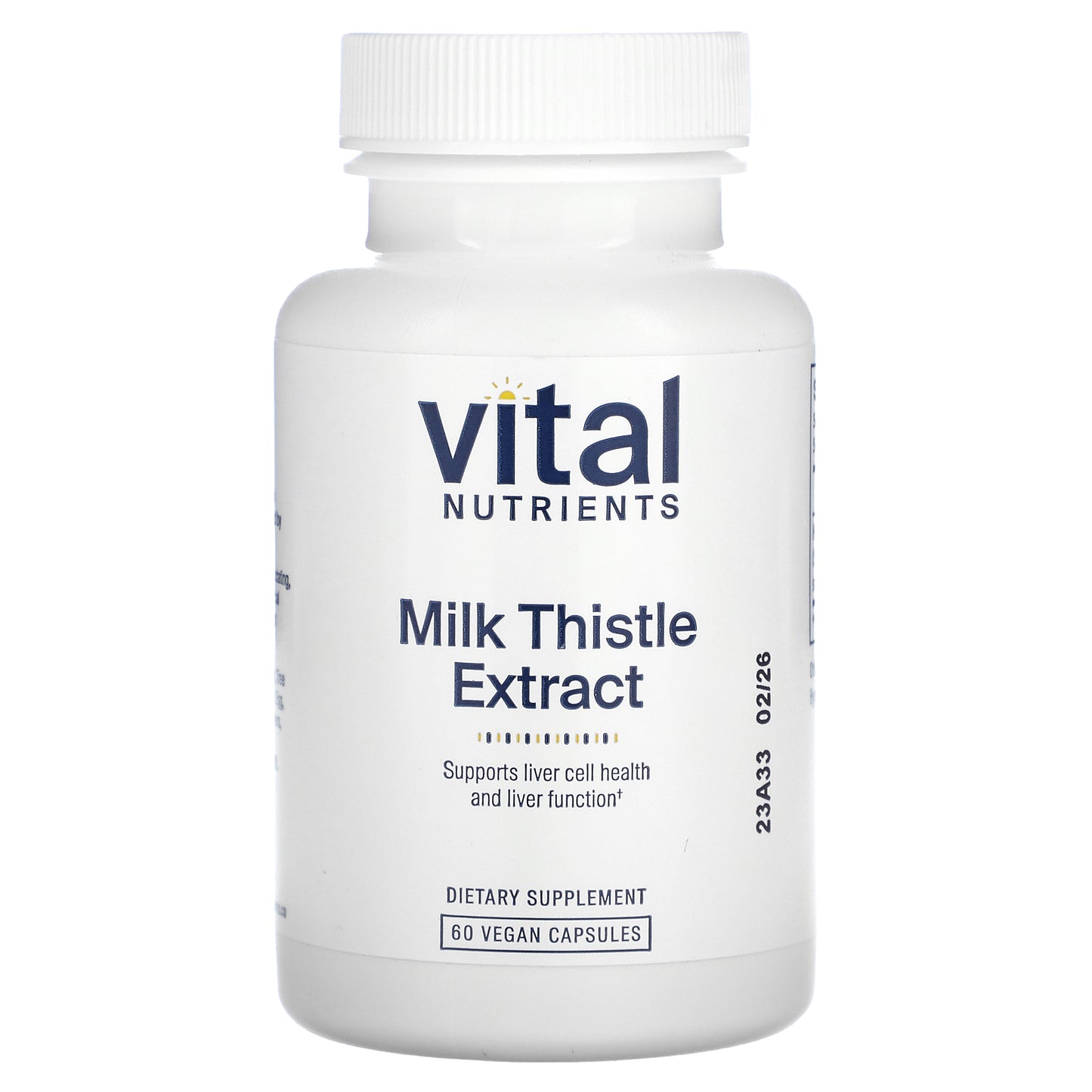 Vital Nutrients, Milk Thistle Extract, 250 mg, 60 Vegan Capsules