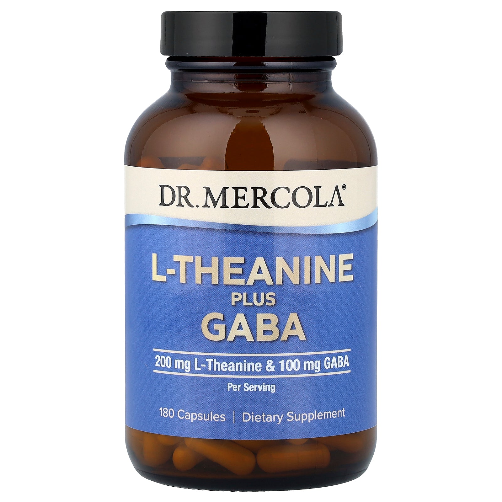 Dr. Mercola, L-Theanine Plus GABA, 180 Capsules
