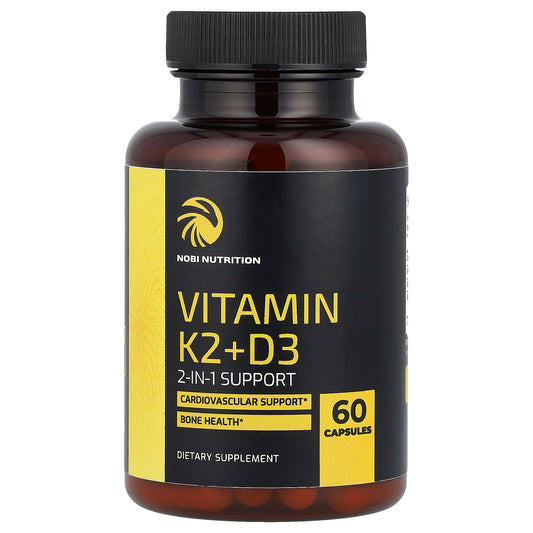 Nobi Nutrition, Vitamin K2 + D3, 60 Capsules