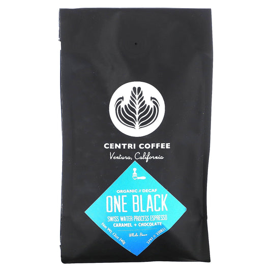 Cafe Altura, Centri Coffee, Organic One Black, Caramel + Chocolate, Whole Bean, Decaf, 12 oz (340 g)