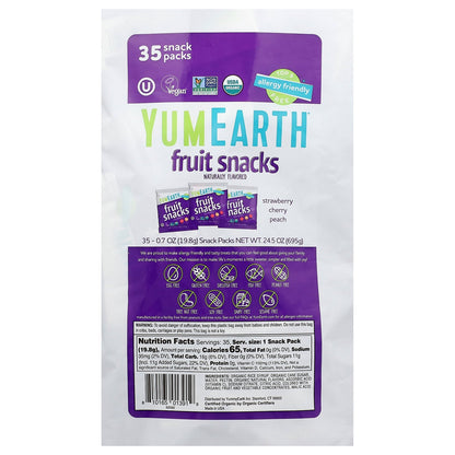 YumEarth,  Gluten Free Fruit Snacks, Favorites, 35 Snack Packs, 0.7 oz (19.8 g) Each
