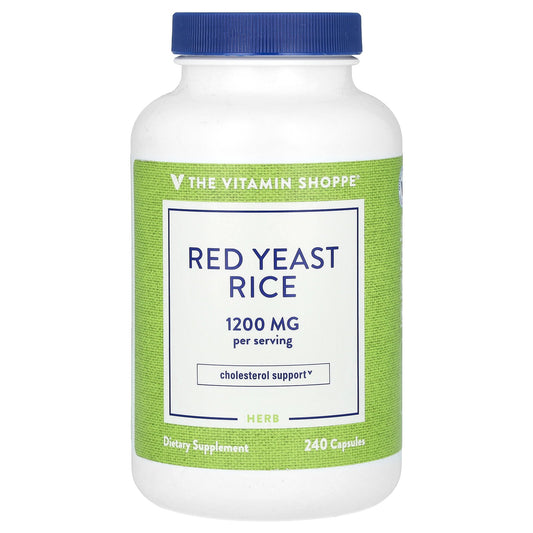 The Vitamin Shoppe, Red Yeast Rice, 1,200 mg, 240 Capsules (600 mg Per Capsule)