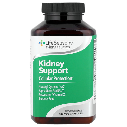 LifeSeasons, Therapeutics, Kidney Support, Cellular Protection , 120 Veg Capsules