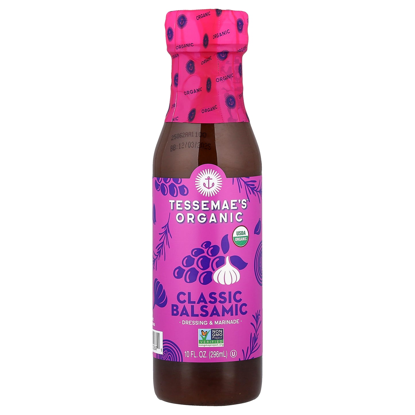 Tessemae's, Organic Dressing & Marinade, Classic Balsamic, 10 fl oz (296 ml)
