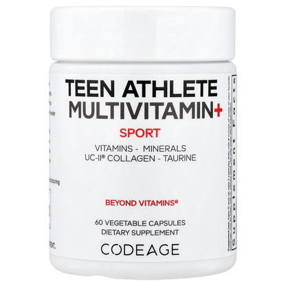 Codeage, Sport, Teen Athlete Multivitamin+, 60 Vegetable Capsules