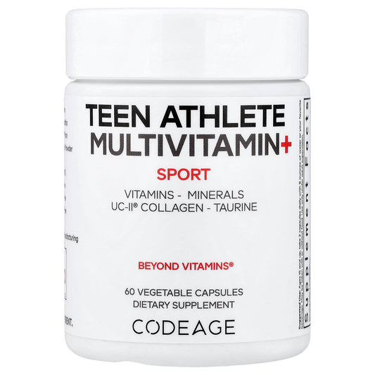 Codeage, Sport, Teen Athlete Multivitamin+, 60 Vegetable Capsules