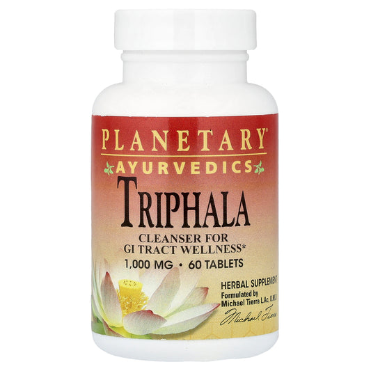 Planetary Herbals, Ayurvedics, Triphala, 60 Tablets