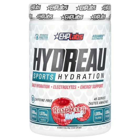 EHPlabs, Hydreau Sports Hydration, Raspberry Refresh, 10.58 oz (300 g)