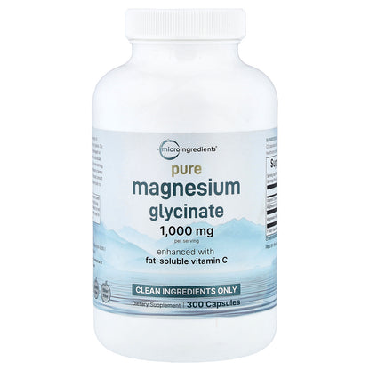 Micro Ingredients, Pure Magnesium Glycinate, 300 Capsules