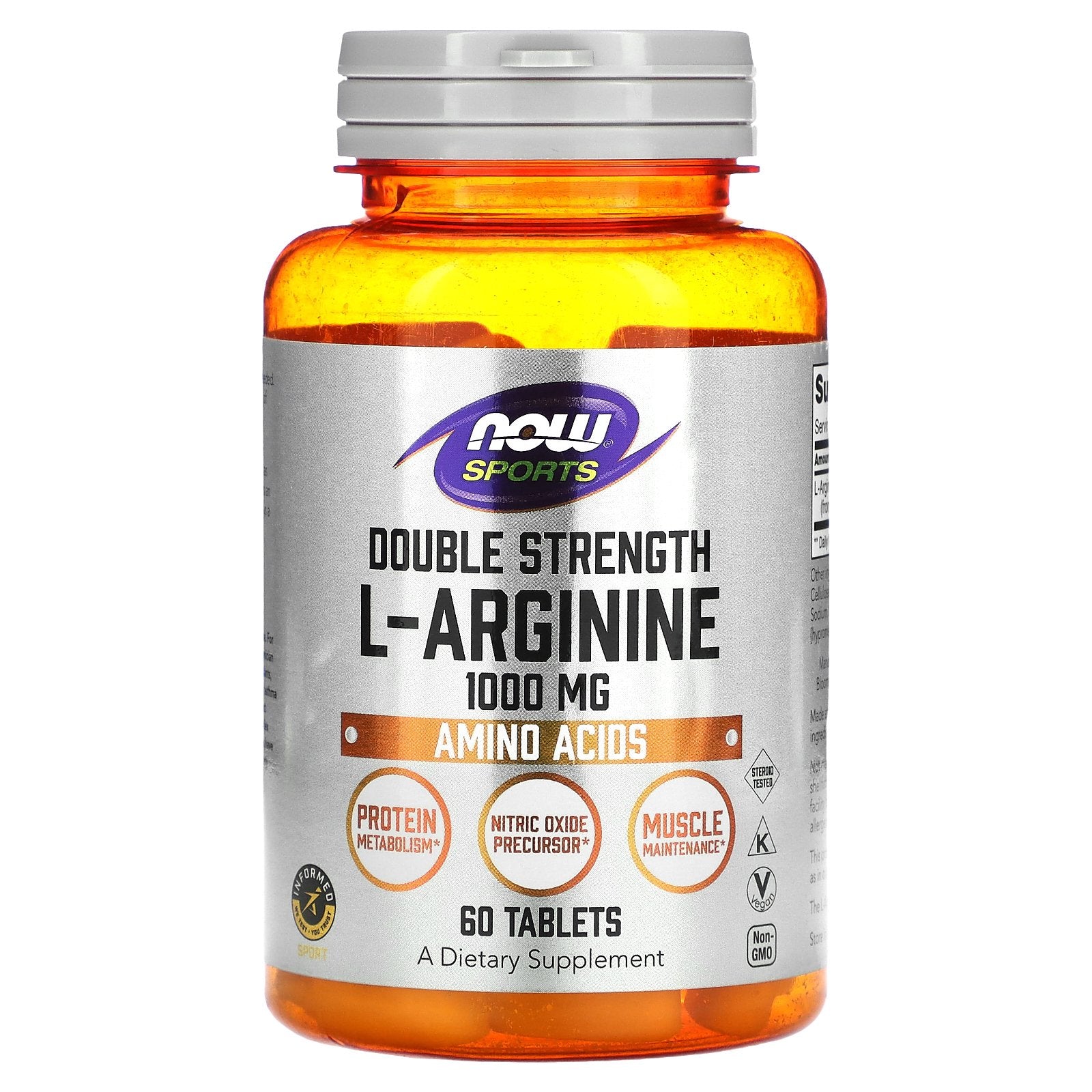 NOW Foods, L-Arginine, 1,000 mg, 60 Tablets