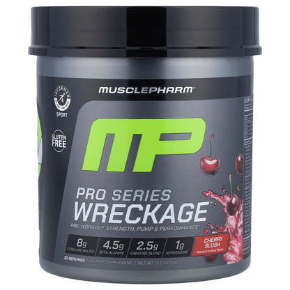 MusclePharm, Pro Series Wreckage™, Pre-Workout, Cherry Slush, 15.5 oz (440 g)