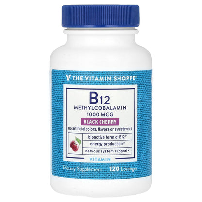 The Vitamin Shoppe, B12, Black Cherry, 1,000 mcg, 120 Lozenges