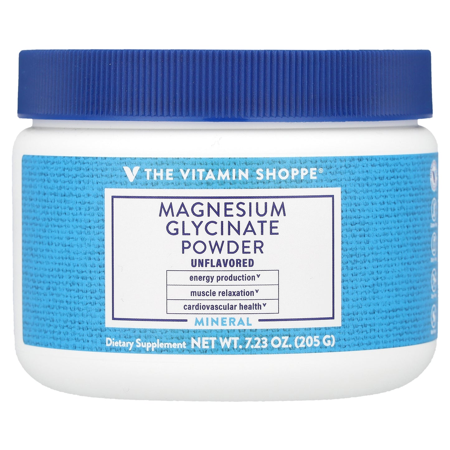 The Vitamin Shoppe, Magnesium Glycinate Powder, Unflavored, 7.23 oz (205 g)