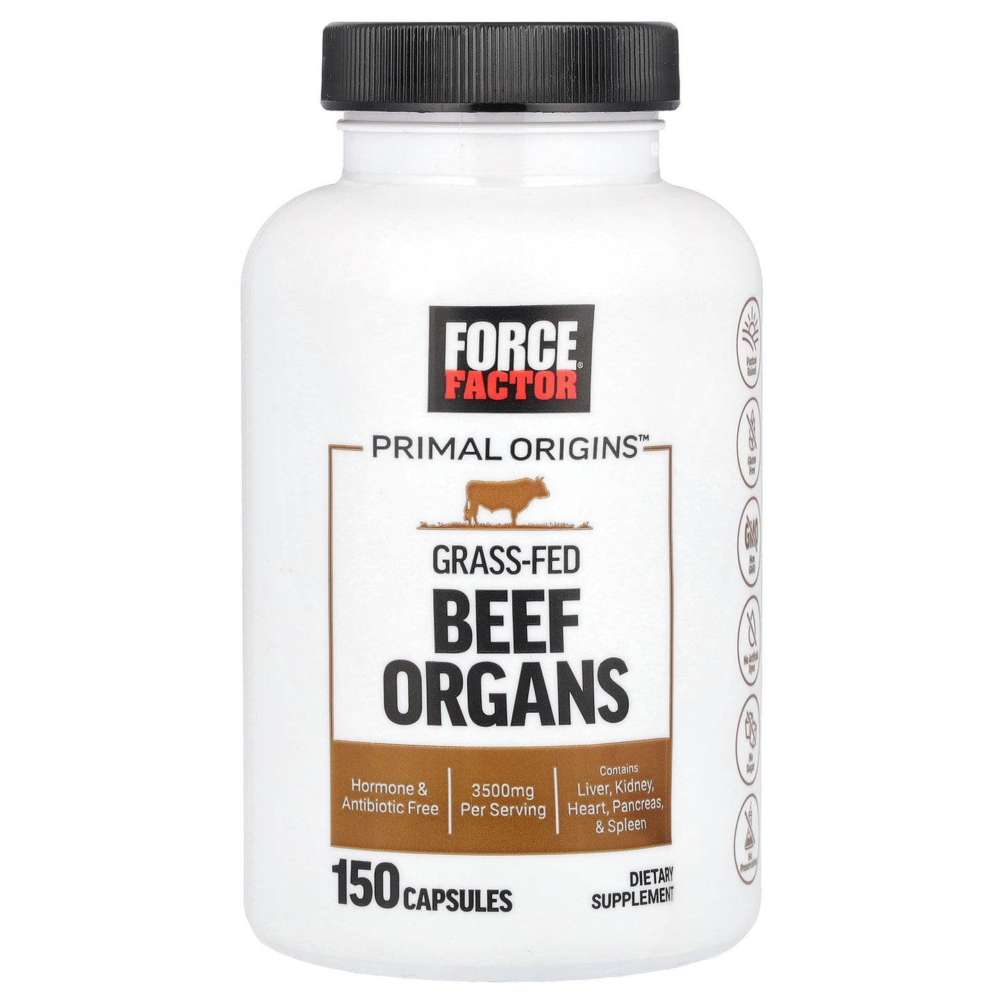 Force Factor, Primal Origins™, Grass-Fed Beef Organs, 150 Capsules