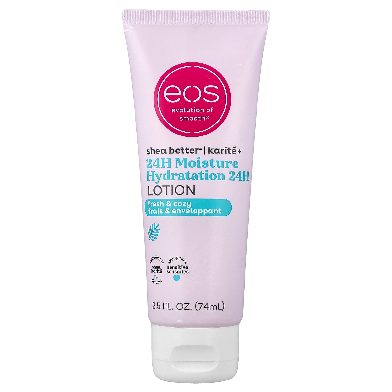 EOS, Shea Better™, 24H Moisture Lotion, Fresh & Cozy, 2.5 fl oz (74 ml)