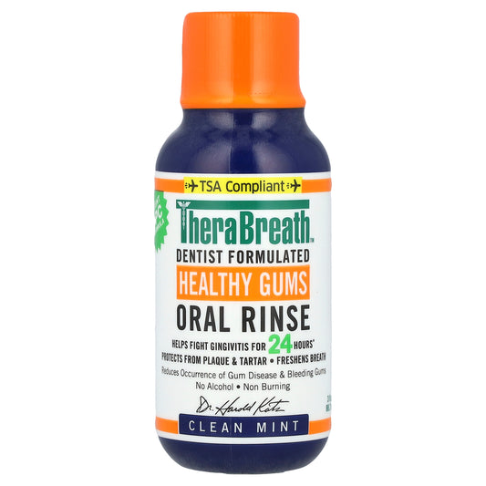 TheraBreath, Healthy Gums Oral Rinse, Clean Mint, 3 fl oz (88.7 ml)