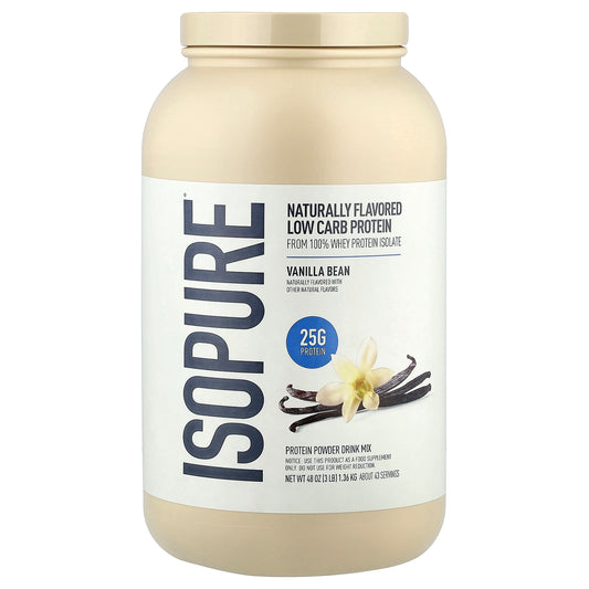 Isopure, Low Carb Protein Powder, Vanilla Bean, 3 lb (1.36 kg)