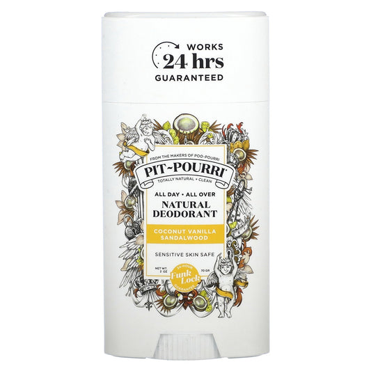 Poo-Pourri, Pit-Pourri® Natural Deodorant, Coconut Vanilla Sandalwood, 2 oz (70 g)