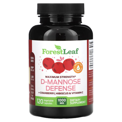 Forest Leaf, D-Mannose Defense, Maximum Strength, 120 Vegetarian Capsules