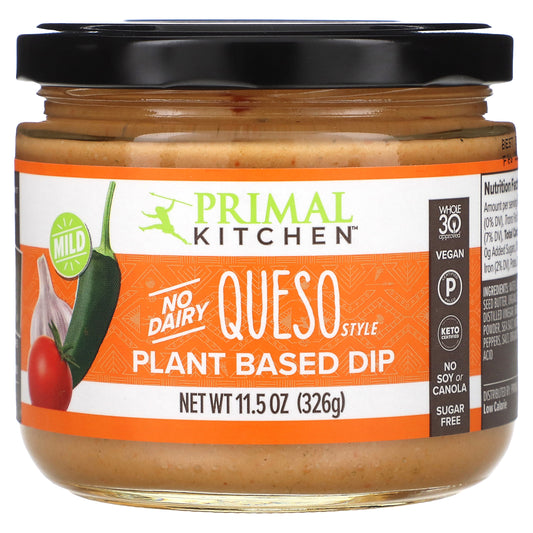 Primal Kitchen, Queso Style Plant Based Dip, Mild, 11.5 oz (326 g)