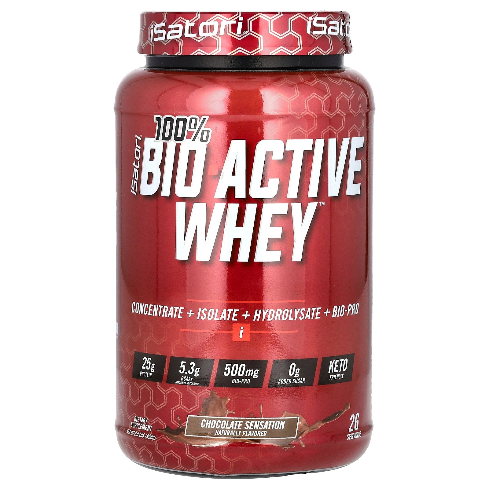 Isatori, 100% Bio Active Whey, Chocolate Sensation, 2 lbs (928 g)