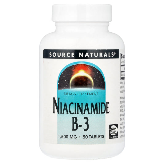 Source Naturals, Niacinamide B-3, 1,500 mg, 50 Tablets
