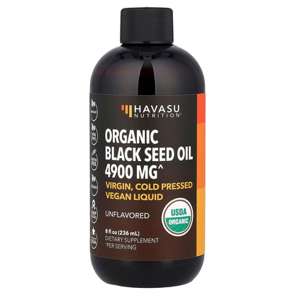 Havasu Nutrition, Organic Black Seed Oil, Unflavored, 8 fl oz (236 ml)