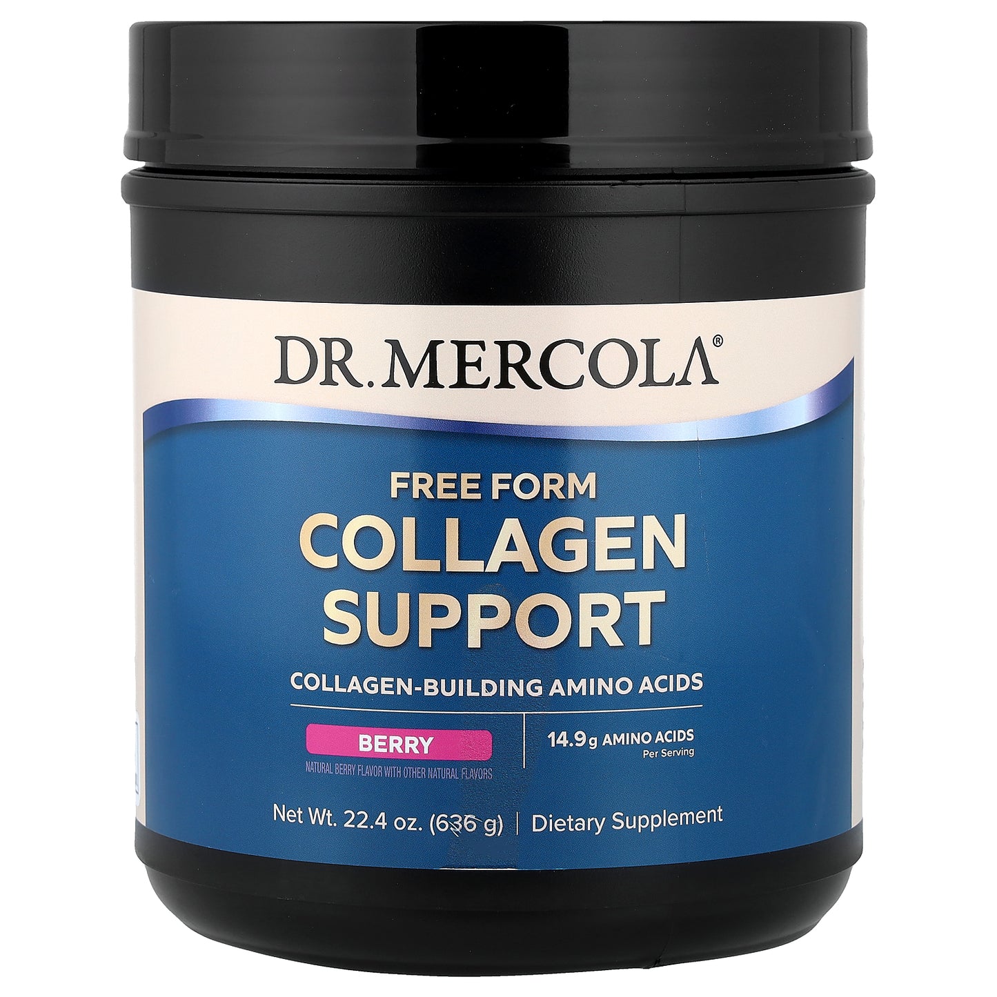 Dr. Mercola, Free Form Collagen Support, Berry, 22.4 oz (636 g)
