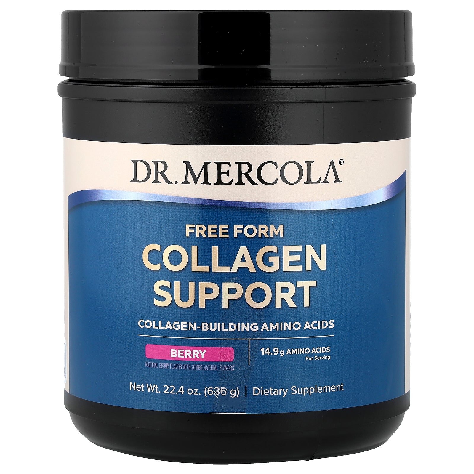 Dr. Mercola, Free Form Collagen Support, Berry, 22.4 oz (636 g)