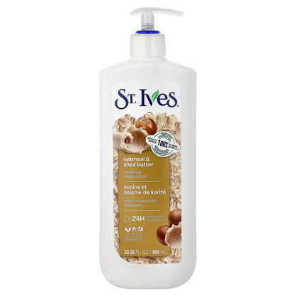 St. Ives, Soothing Body Lotion, Oatmeal & Shea Butter, 20.28 fl oz (600 ml)