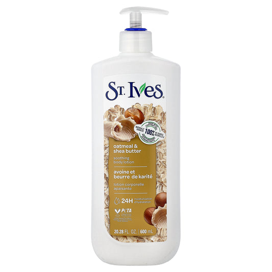 St. Ives, Soothing Body Lotion, Oatmeal & Shea Butter, 20.28 fl oz (600 ml)