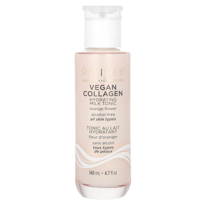 Pacifica, Vegan Collagen, Hydrating Milk Tonic, Orange Flower, Alcohol Free, 4.7 fl oz (140 ml)