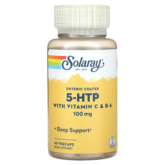 Solaray, 5-HTP with Vitamin C & B-6, 100 mg, 60 Vegcaps