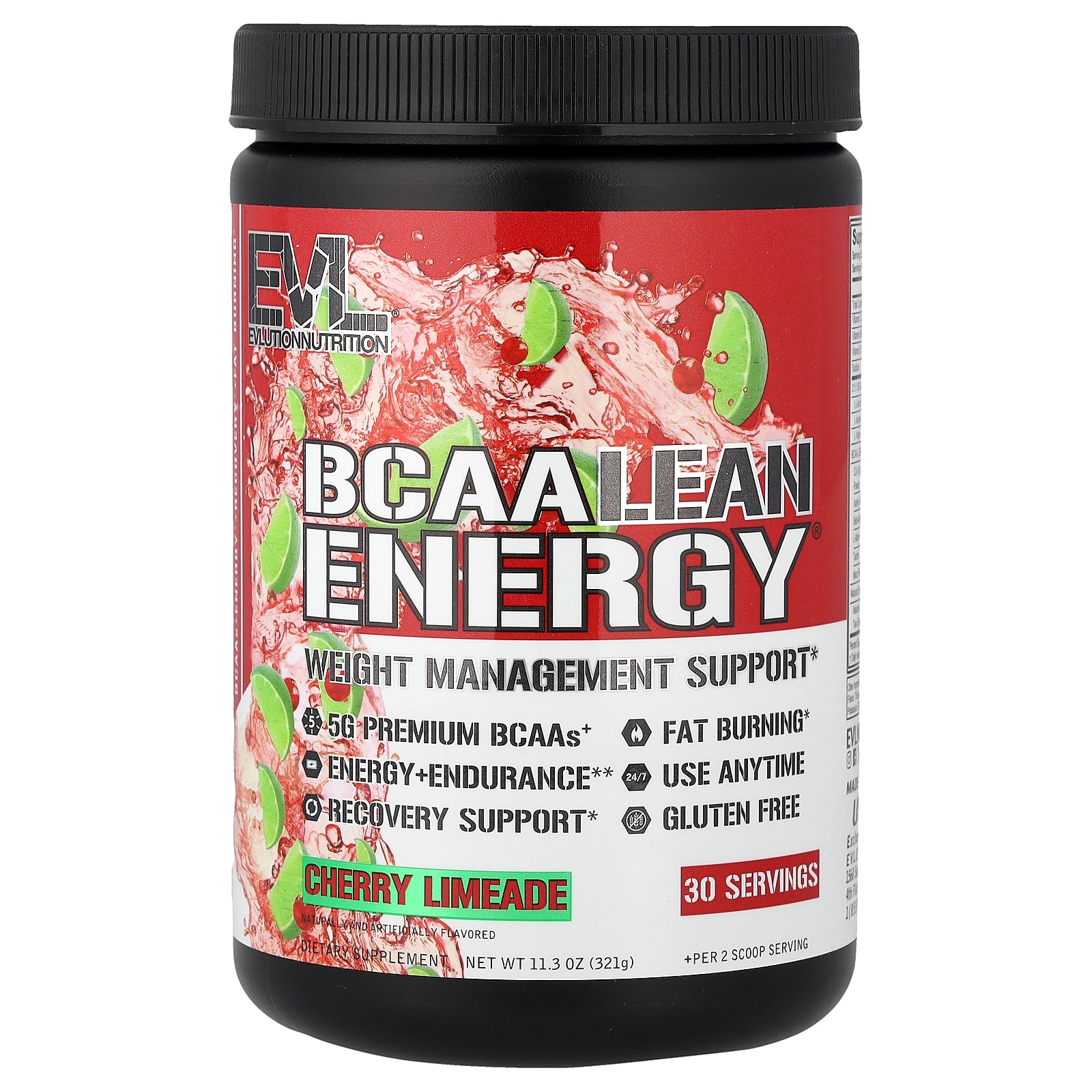EVLution Nutrition, BCAA Lean Energy®, Cherry Limeade, 11.3 oz (321 g)