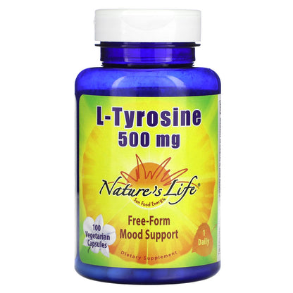 Nature's Life, L-Tyrosine, 500 mg, 100 Vegetarian Capsules